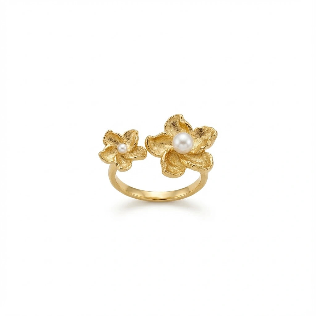 Anillo Due Flor Perla