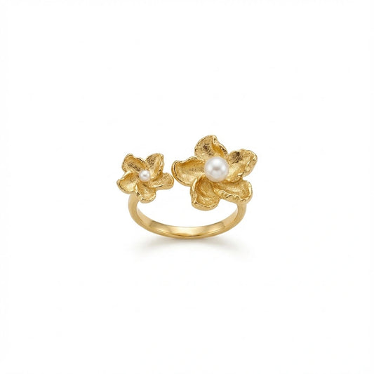 Anillo Due Flor Perla
