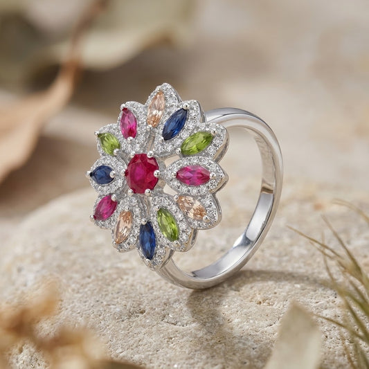 Anillo Flor Multicolor