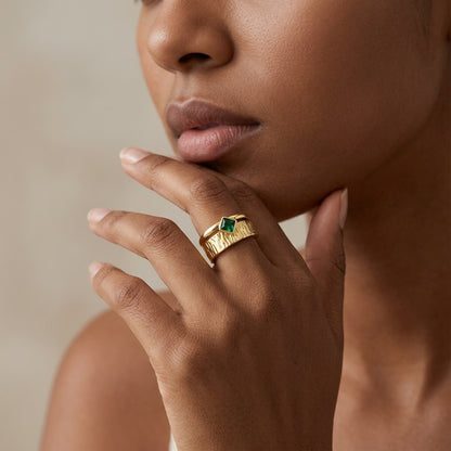 Anillo Valentina Esmeralda