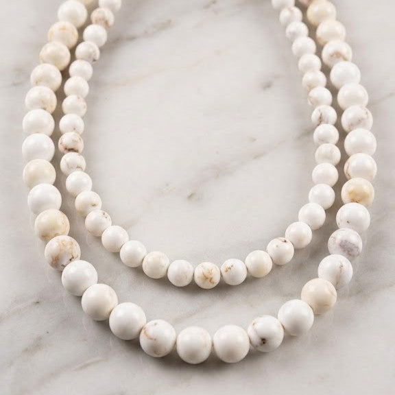 Collar Bolas Piedra Natural (personalizable)