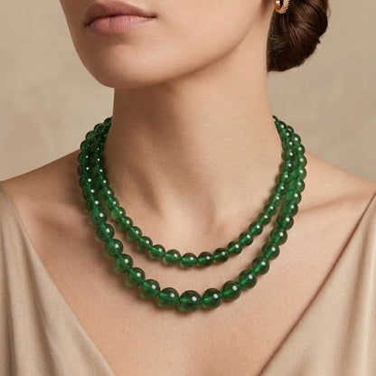 Collar Bolas Piedra Natural (personalizable)