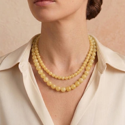 Collar Bolas Piedra Natural (personalizable)
