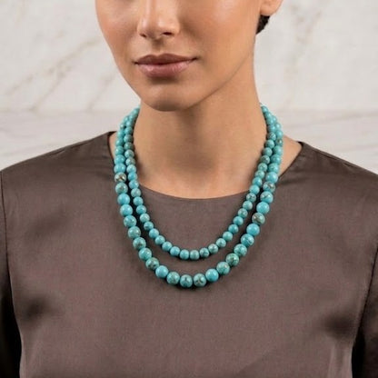 Collar Bolas Piedra Natural (personalizable)