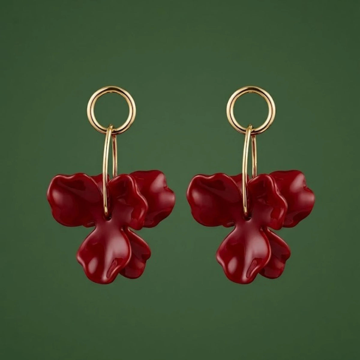 Pendientes Alma en Flor Sangre