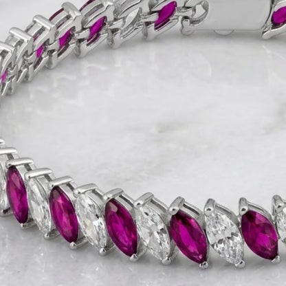 Pulsera Riviere Plata Inclinada (3 colores)