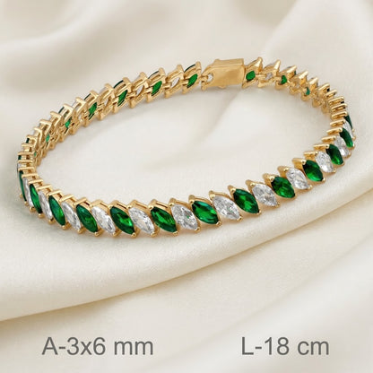 Pulsera Riviere Oro Inclinada (3 colores)