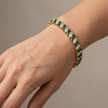 Pulsera Riviere Oro Inclinada (3 colores)