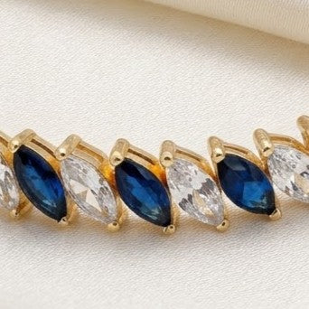 Pulsera Riviere Oro Inclinada (3 colores)