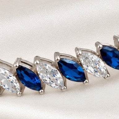 Pulsera Riviere Plata Inclinada (3 colores)